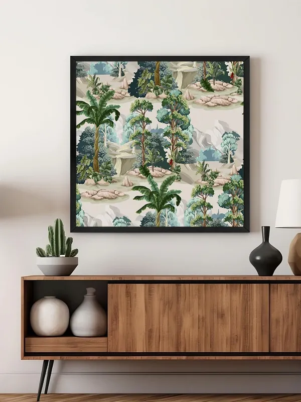 Box_Fiber_Frame_Lush_Tropical_Landscape_Art_Print_-_Detailed_Foliage_and_Mountainous_Terrain_Painting_for_Nature-Inspired_D�cor_(BLF24X240143)
