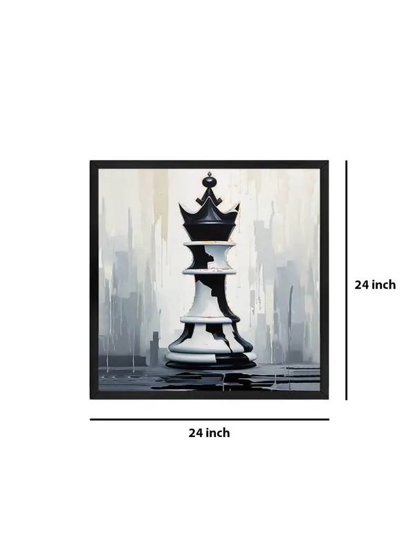 Box_Fiber_Frame_Chess_King_Canvas-Wrapped_Painting,_24X24_-_Bold_Monochrome_Art_for_Game_Rooms_or_Offices_(BLF24X240395)