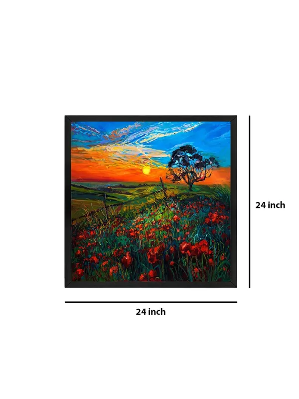 Box_Fiber_Frame_Canvas-Wrapped_Sunset_Over_Field_Painting,_24X24_�_Bright_Horizon,_Nature�s_Beauty,_Perfect_for_Relaxing_Spaces_(BLF24X240447)
