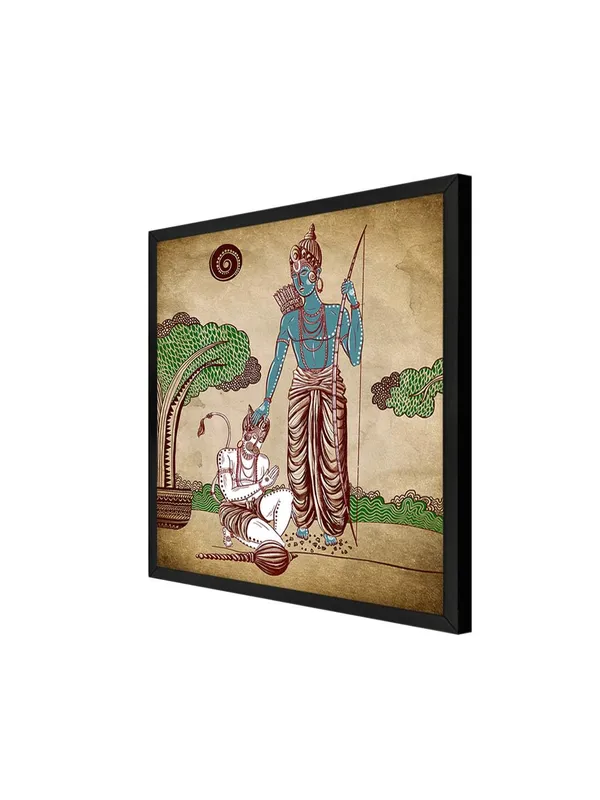 Box_Fiber_Frame_Powerful_Hanuman_Warrior_Canvas_painting:_Bold_Spiritual_Art_with_Ram_Mantras_for_Strength_and_Courage_in_Meditation_Rooms_and_Homes_(BLF36X360274)
