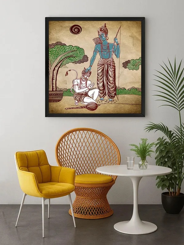 Box_Fiber_Frame_Powerful_Hanuman_Warrior_Canvas_painting:_Bold_Spiritual_Art_with_Ram_Mantras_for_Strength_and_Courage_in_Meditation_Rooms_and_Homes_(BLF36X360274)
