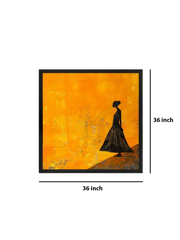 Box_Fiber_Frame_Canvas-Wrapped_Elegant_Lady_in_Evening_Gown_Painting_36X36_-_Sophisticated_Decor_(BLF36X360496)
