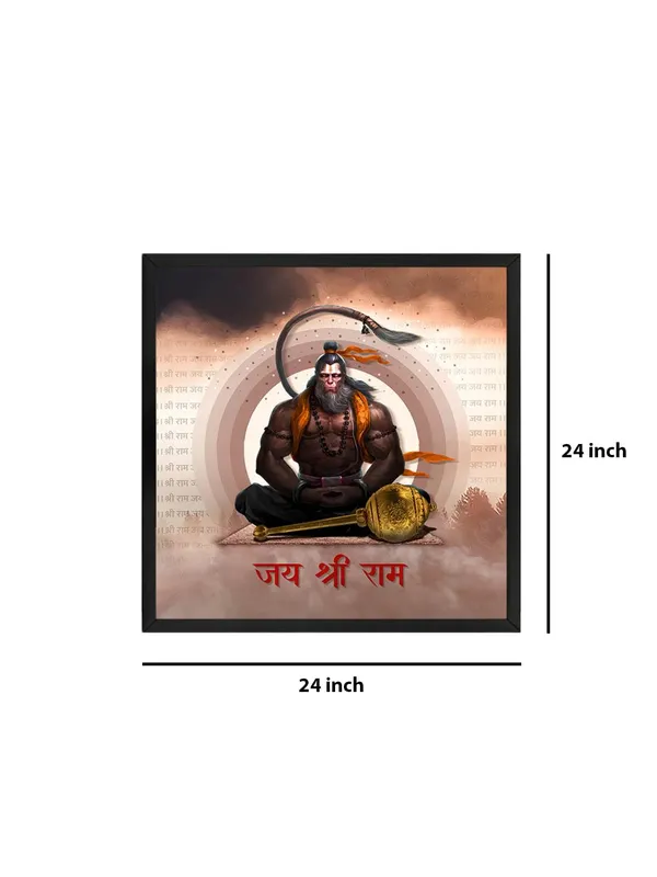 Box_Fiber_Frame_Powerful_Image_of_Hanuman_Meditating_with_Chant_of_'Jai_Shri_Ram'_-_Canvas_Painting_|_Hindu_Deity_Art,_Hanuman_Wall_Decor,_Religious_Home_Decor_(BLF24X240252)