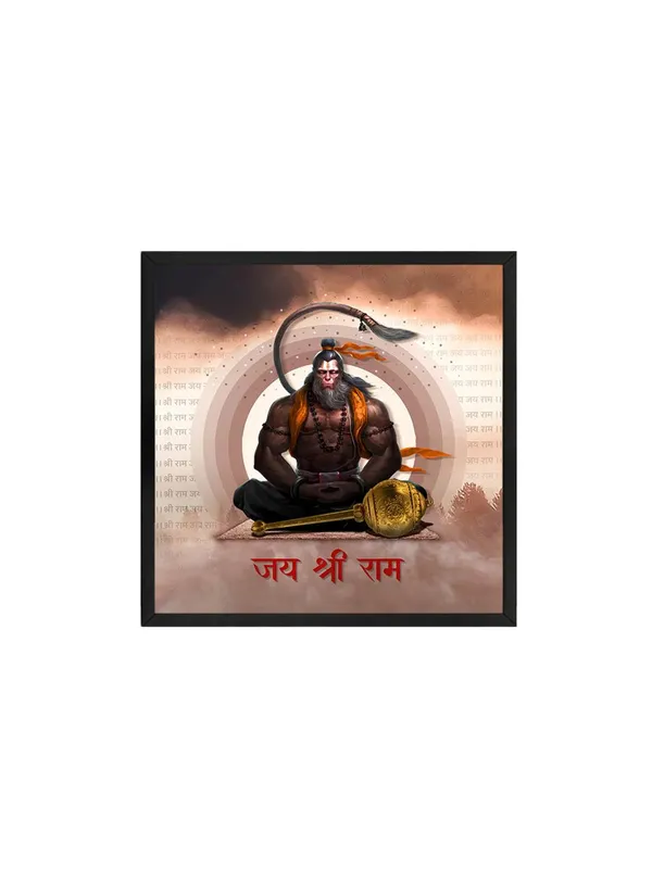 Box_Fiber_Frame_Powerful_Image_of_Hanuman_Meditating_with_Chant_of_'Jai_Shri_Ram'_-_Canvas_Painting_|_Hindu_Deity_Art,_Hanuman_Wall_Decor,_Religious_Home_Decor_(BLF24X240252)