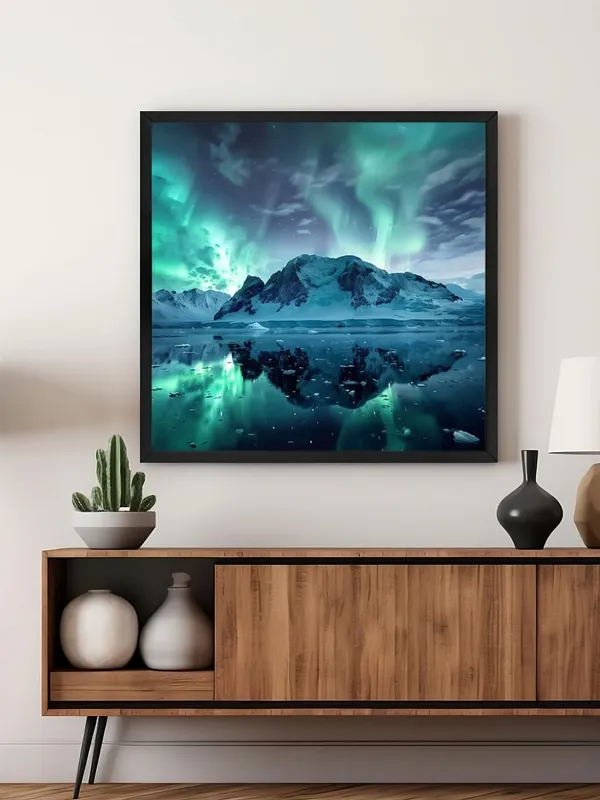 Box_Fiber_Frame_Serene_Glow_Canvas-Wrapped_Painting_36X36_-_Arctic_Landscape_with_Aurora_Borealis_(BLF36X360340)
