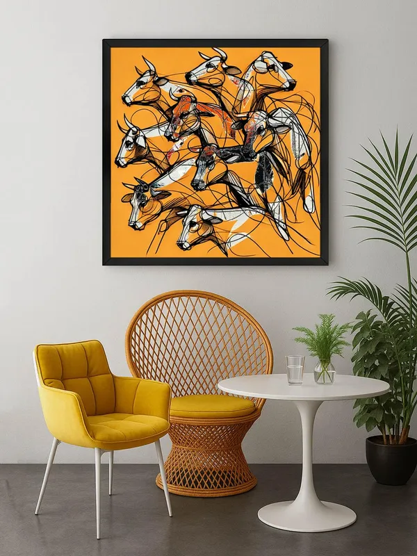 Box_Fiber_Frame_Canvas_Wrapped_Painting_of_Running_Bulls_-_Dynamic_Art_for_Bold_Living_Rooms_-_24X24_Inches_(BLF24X240556)