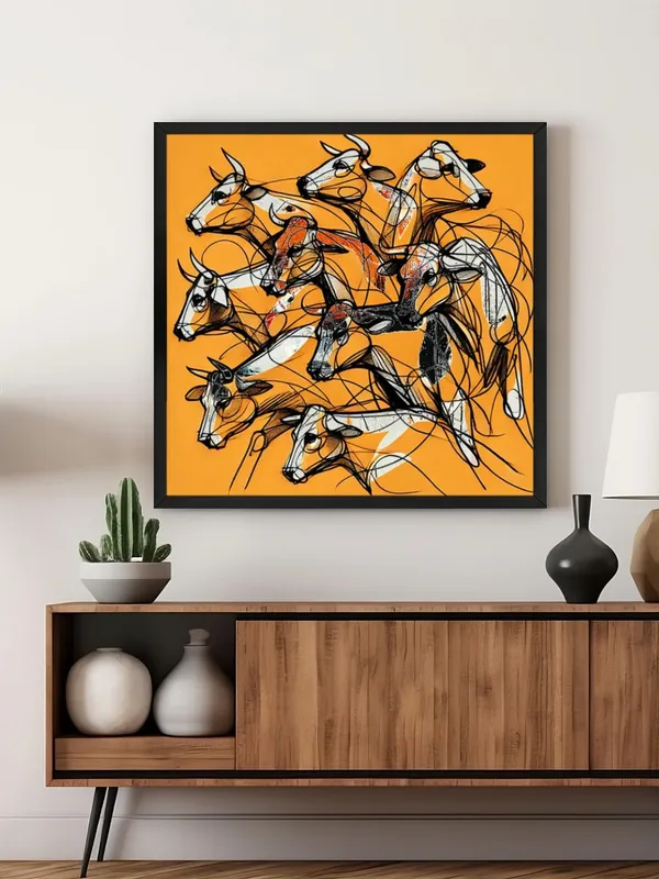 Box_Fiber_Frame_Canvas_Wrapped_Painting_of_Running_Bulls_-_Dynamic_Art_for_Bold_Living_Rooms_-_24X24_Inches_(BLF24X240556)