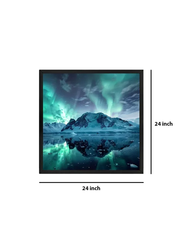 Box_Fiber_Frame_Serene_Glow_Canvas-Wrapped_Painting_24X24_-_Arctic_Landscape_with_Aurora_Borealis_(BLF24X240340)