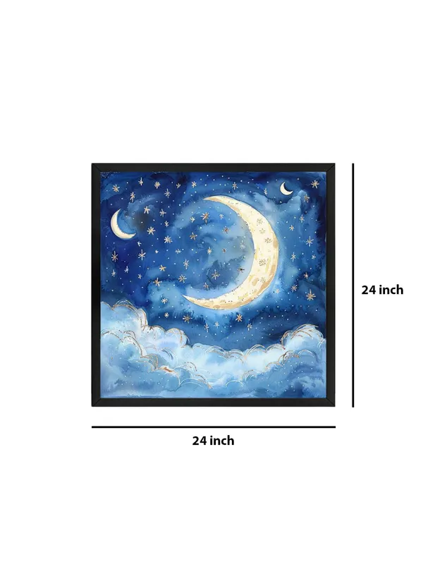 Box_Fiber_Frame_Dreamy_Night_Sky_Canvas-Wrapped_Painting_24X24_�_Celestial_Art_for_Kids'_Room_(BLF24X240487)