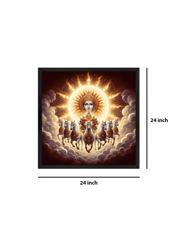Box_Fiber_Frame_Canvas_Wrapped_Painting_of_Sun_God_Surya_with_Horses_-_Vedic_Art_for_Modern_D�cor_-_24X24_Inches_(BLF24X240544)