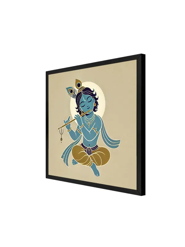 Box_Fiber_Frame_Canvas_Wrapped_Painting_of_Baby_Krishna_Playing_Flute_-_Charming_Art_for_Spiritual_Homes_-_24X24_Inches_(BLF24X240564)