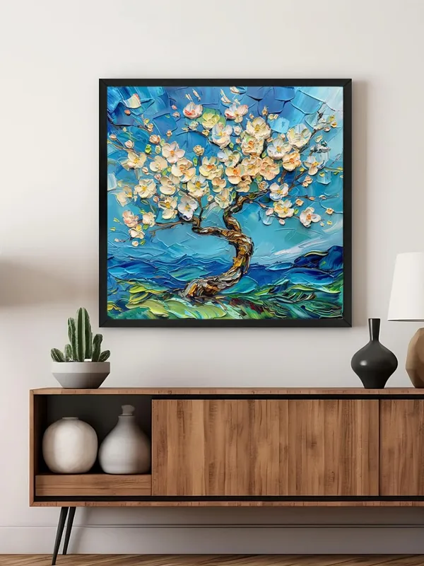 Box_Fiber_Frame_Blossoming_Cherry_Tree_Canvas-Wrapped_Painting_36X36_-_Springtime_Floral_Art_for_Bedroom_(BLF36X360458)