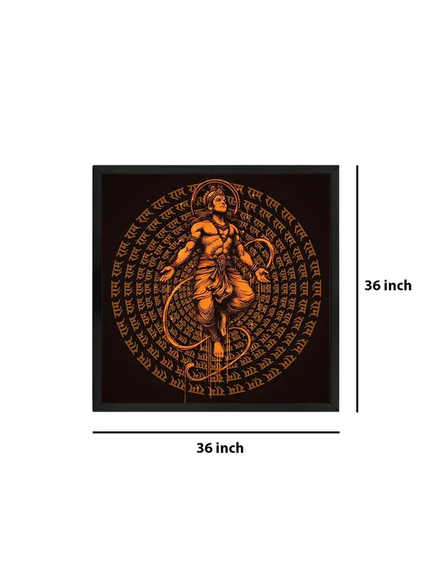 Box_Fiber_Frame_Hanuman_in_Cosmic_Meditation_Surrounded_by_'Jai_Shri_Ram'_Mantra_-_Canvas_Painting_|_Indian_Mythological_Art,_Spiritual_Devotion_Decor,_Hanuman_Wall_Art_(BLF36X360265)