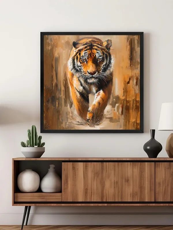 Box_Fiber_Frame_Majestic_Tiger_Canvas-Wrapped_Painting_36X36_�_Powerful_Wildlife_Art_for_Living_Room_(BLF36X360486)
