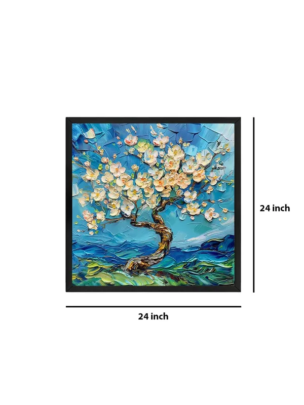 Box_Fiber_Frame_Blossoming_Cherry_Tree_Canvas-Wrapped_Painting_24X24_-_Springtime_Floral_Art_for_Bedroom_(BLF24X240458)