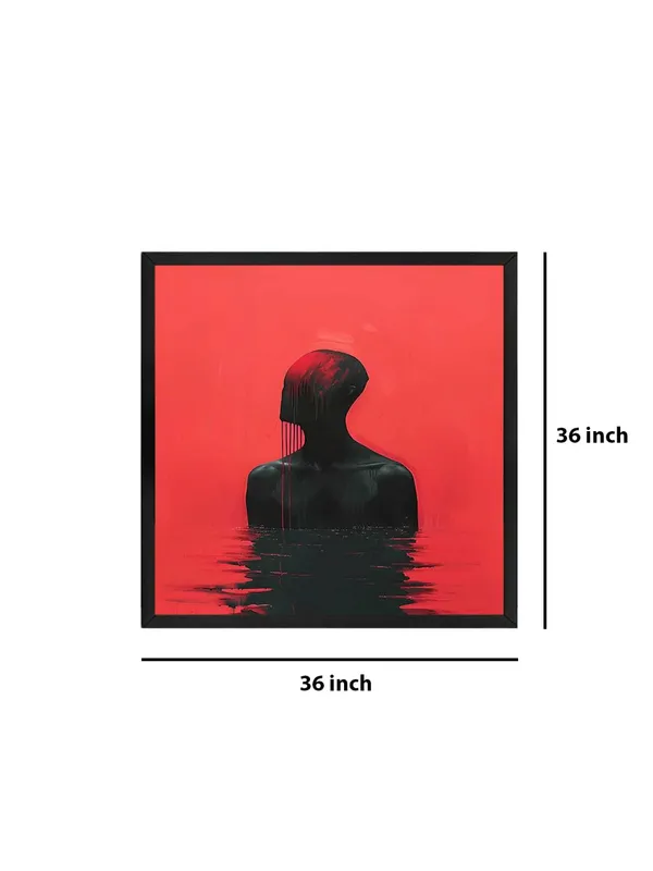 Box_Fiber_Frame_Intense_Red_Silhouette_Canvas-Wrapped_Painting_-_Size_36X36_-_Striking_Wall_Art_(BLF36X360365)