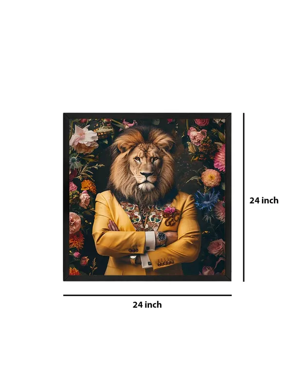 Box_Fiber_Frame_Golden_Lion_Portrait_Canvas-Wrapped_Painting_24X24_-_Modern_Art_for_Stylish_Interiors_(BLF24X240329)