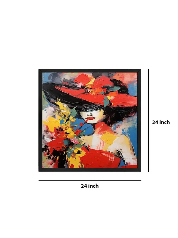 Box_Fiber_Frame_Floral_Lady_in_Red_Canvas-Wrapped_Painting_-_24X24_Inch_-_Abstract_Woman_Portrait_for_Chic_Interiors_(BLF24X240420)