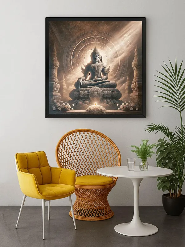 Box_Fiber_Frame_Canvas_Wrapped_Painting_of_Buddha_in_Temple_Glow_-_Tranquil_Spiritual_Decor_for_Home_-_24X24_Inches_(BLF24X240552)