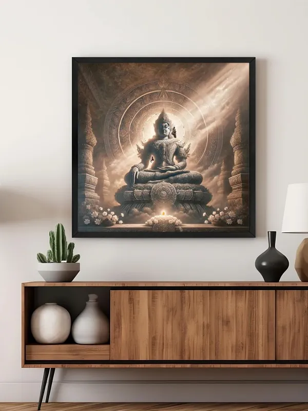 Box_Fiber_Frame_Canvas_Wrapped_Painting_of_Buddha_in_Temple_Glow_-_Tranquil_Spiritual_Decor_for_Home_-_24X24_Inches_(BLF24X240552)