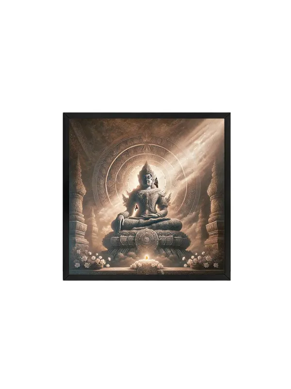 Box_Fiber_Frame_Canvas_Wrapped_Painting_of_Buddha_in_Temple_Glow_-_Tranquil_Spiritual_Decor_for_Home_-_24X24_Inches_(BLF24X240552)
