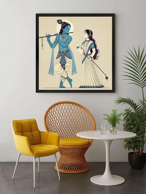 Box_Fiber_Frame_Canvas_Wrapped_Minimalist_Painting_of_Krishna_and_Radha_-_Elegant_Art_for_Modern_Homes_-_36X36_Inches_(BLF36X360562)