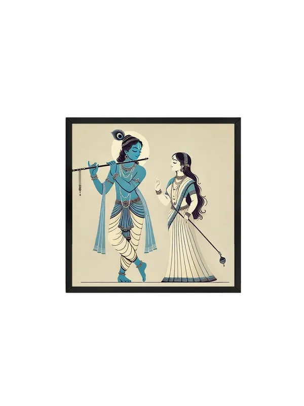 Box_Fiber_Frame_Canvas_Wrapped_Minimalist_Painting_of_Krishna_and_Radha_-_Elegant_Art_for_Modern_Homes_-_36X36_Inches_(BLF36X360562)