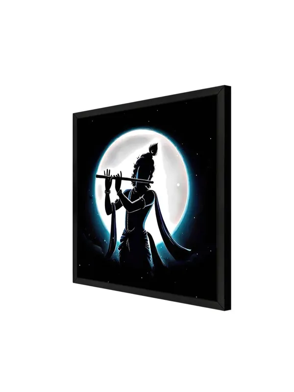 Box_Fiber_Frame_Canvas_Wrapped_Painting_of_Krishna_in_Silhouette_-_Mystical_Wall_Art_for_Meditation_Room_-_24X24_Inches_(BLF24X240543)