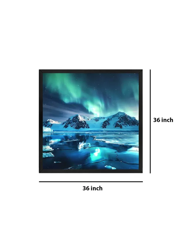Box_Fiber_Frame_Frozen_Splendor_Canvas-Wrapped_Painting_36X36_-_Icy_Mountains_Under_Green_Sky_(BLF36X360342)