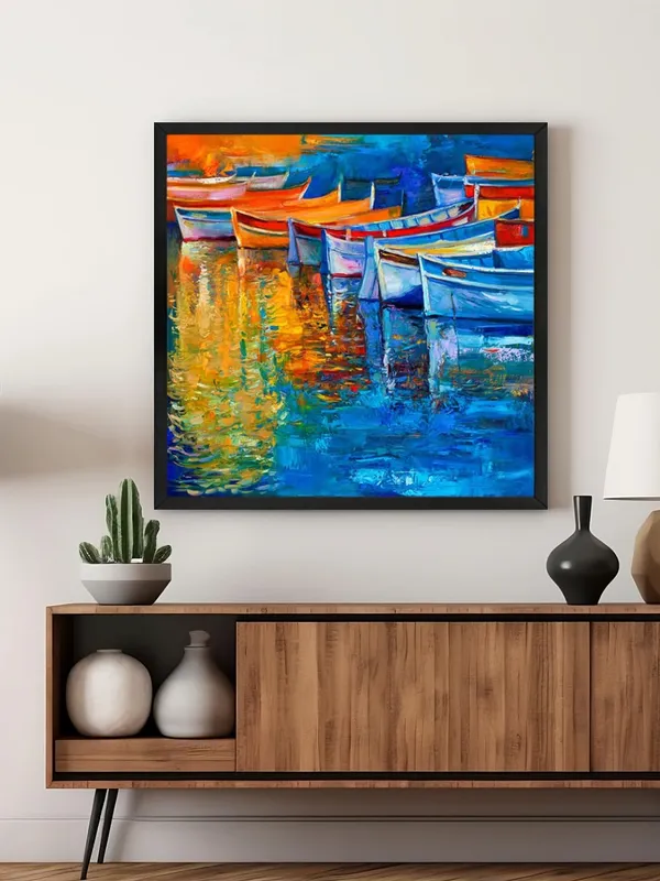Box_Fiber_Frame_Colorful_Boats_Canvas-Wrapped_Painting,_Vibrant_Art_for_Dynamic_Spaces_(BLF36X360315)