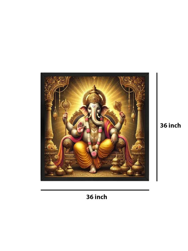 Box_Fiber_Frame_Divine_Majesty_of_Lord_Ganesha_Seated_in_Royal_Splendor_-_Canvas_Painting_|_Hindu_God_Art,_Spiritual_Decor,_Indian_Religious_Painting_(BLF36X360236)