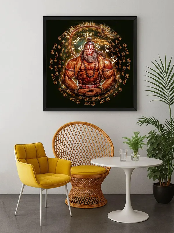 Box_Fiber_Frame_Radiant_Golden_Hanuman_Canvas_painting:_Glowing_Hindu_Deity_Wall_Art_with_Devotional_Mantras_for_Sacred_Spaces_and_Temples_(BLF24X240275)