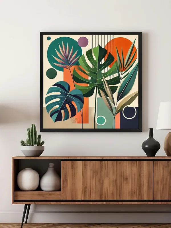Box_Fiber_Frame_Canvas_Wrapped_Geometric_Botanical_Painting_-_Vibrant_Decor_for_Contemporary_Interiors_-_36X36_Inches_(BLF36X360563)