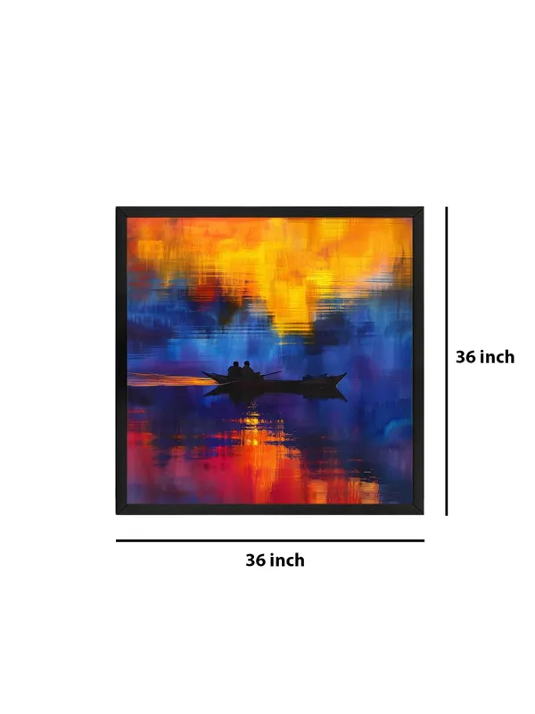 Box_Fiber_Frame_Sunset_Boat_Abstract_Canvas-Wrapped_Painting,_36X36_-_Vivid_Modern_Art_for_Home_or_Office_Decor_(BLF36X360389)