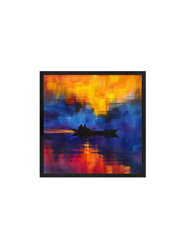 Box_Fiber_Frame_Sunset_Boat_Abstract_Canvas-Wrapped_Painting,_36X36_-_Vivid_Modern_Art_for_Home_or_Office_Decor_(BLF36X360389)