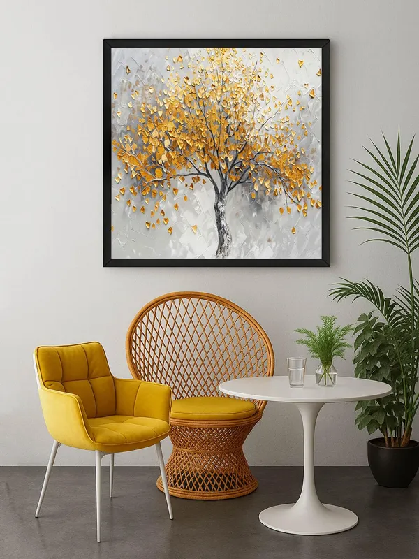 Box_Fiber_Frame_tree_art_with_yellow_leaf_modern_art_wall_painting_for_bedroom_tree_paintings_for_living_room_(BLF24X240217)