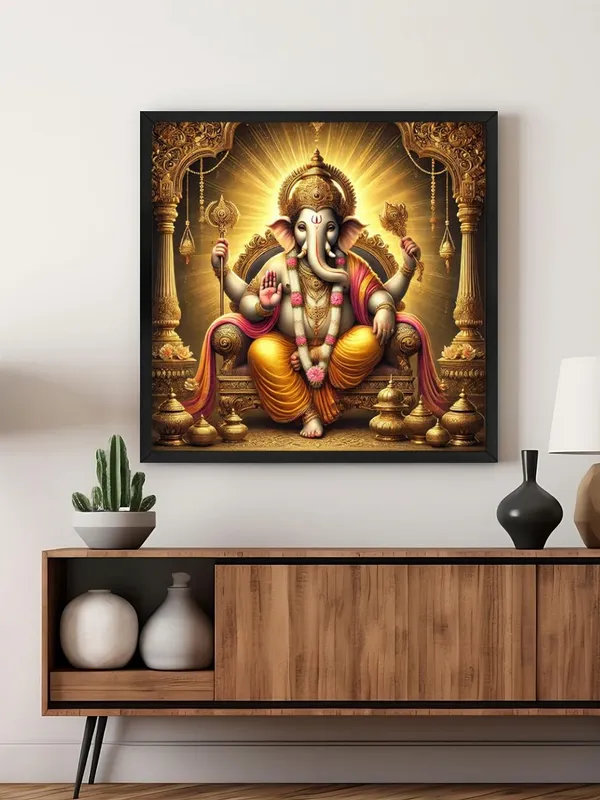 Box_Fiber_Frame_Divine_Majesty_of_Lord_Ganesha_Seated_in_Royal_Splendor_-_Canvas_Painting_|_Hindu_God_Art,_Spiritual_Decor,_Indian_Religious_Painting_(BLF24X240236)