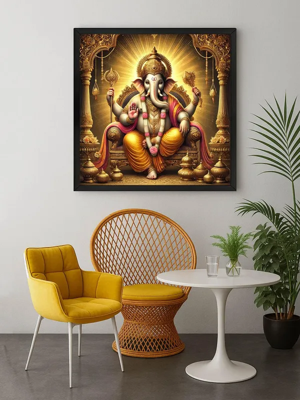 Box_Fiber_Frame_Divine_Majesty_of_Lord_Ganesha_Seated_in_Royal_Splendor_-_Canvas_Painting_|_Hindu_God_Art,_Spiritual_Decor,_Indian_Religious_Painting_(BLF24X240236)