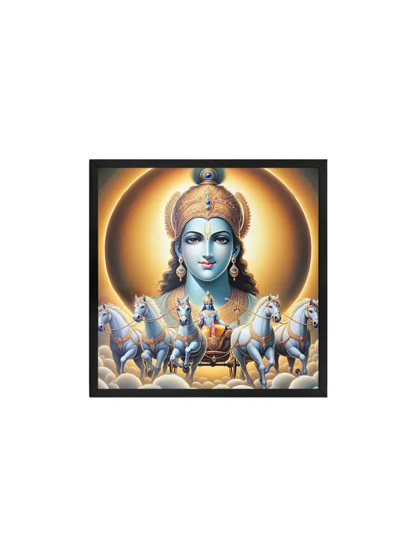 Box_Fiber_Frame_Radiant_Sun_God_on_Chariot_Canvas-Wrapped_Painting,_�_Spiritual_Art_for_Meditation_24X24_Inches_(BLF24X240521)