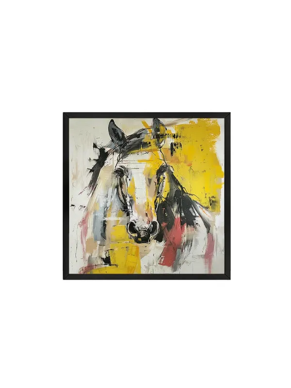 Box_Fiber_Frame_Abstract_Horse_Canvas-Wrapped_Painting_36X36_-_Modern_Art_with_Bold_Yellow_Accents_(BLF36X360378)