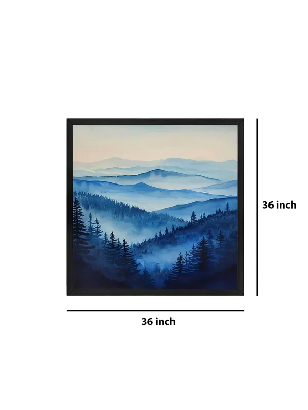 Box_Fiber_Frame_Serene_Blue_Forest_Canvas-Wrapped_Painting_36X36_-_Calm_Misty_Morning_in_Nature_(BLF36X360375)