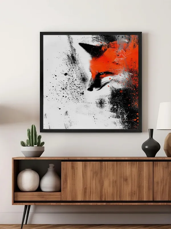 Box_Fiber_Frame_Contemporary_Abstract_Fox_Canvas-Wrapped_Painting_-_Size_24X24_-_Modern_Animal_Art_(BLF24X240359)