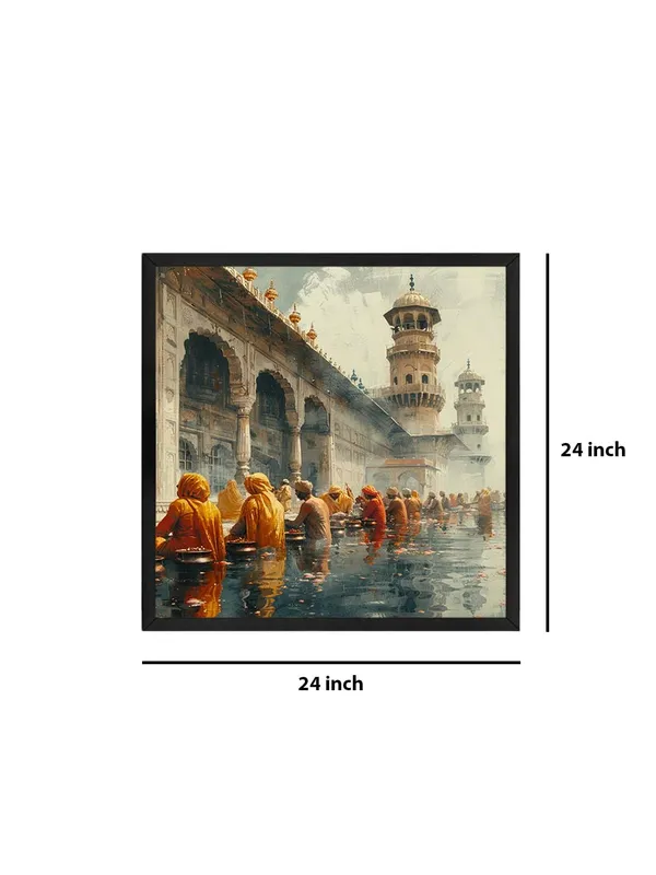 Box_Fiber_Frame_Holy_Bath_Capturing_the_spiritual_ambiance_of_pilgrims_engaging_in_a_ritualistic_bath_at_a_sacred_site_banaras_ghat_paintings_for_living_room_(BLF24X240199)