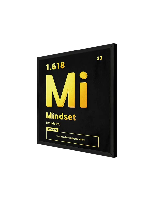 Mindset_Definition_Wall_Art,_Motivational_Quote_Print,_Black_and_Yellow_Typography,_Framed_Canvas_Decor