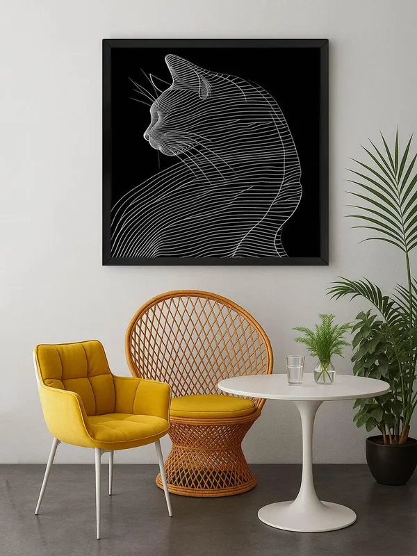 Modern_Cat_Line_Art_Framed_Wall_Decor,_Black_and_White_Minimalist_Design,_Contemporary_Home_Artwork