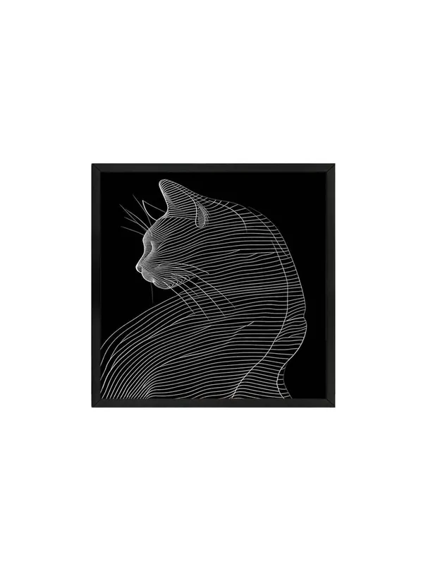 Modern_Cat_Line_Art_Framed_Wall_Decor,_Black_and_White_Minimalist_Design,_Contemporary_Home_Artwork
