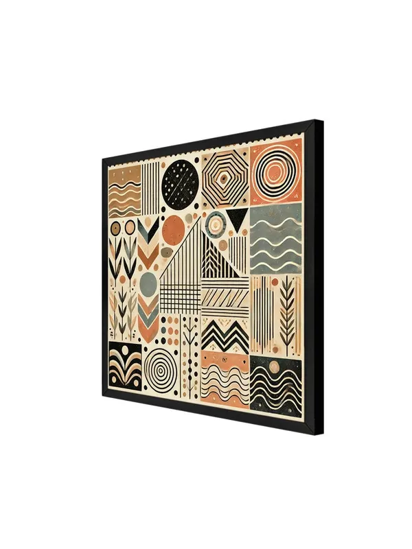Modern_Geometric_Wall_Art,_Abstract_Pattern_Canvas_Print,_Black_Frame,_Terracotta_and_Grey_Tones,_Living_Room_Decor