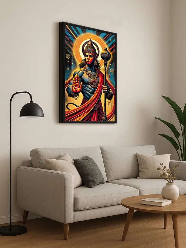 Box_Fiber_Frame_Hanuman_Divine_Strength_Canvas-Wrapped_Art_-_Spiritual_Icon_For_Living_Rooms