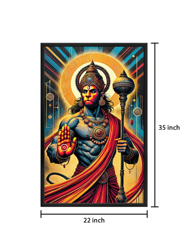 Box_Fiber_Frame_Hanuman_Divine_Strength_Canvas-Wrapped_Art_-_Spiritual_Icon_For_Living_Rooms