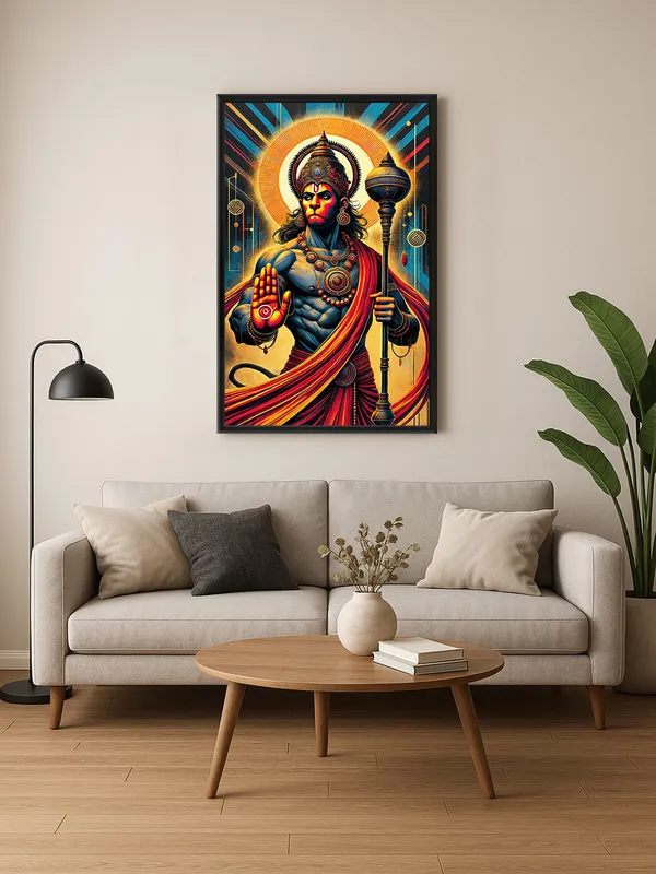Box_Fiber_Frame_Hanuman_Divine_Strength_Canvas-Wrapped_Art_-_Spiritual_Icon_For_Living_Rooms